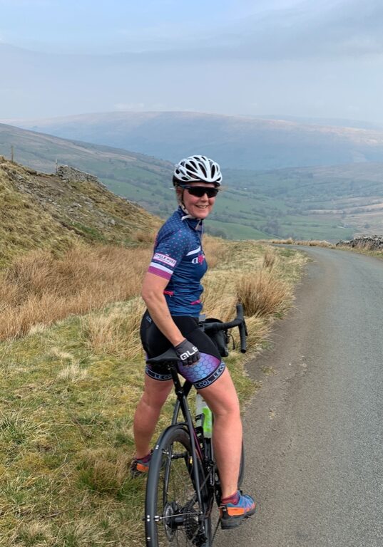 Sarah Rycroft from Sole to Soul Bentham out cycling