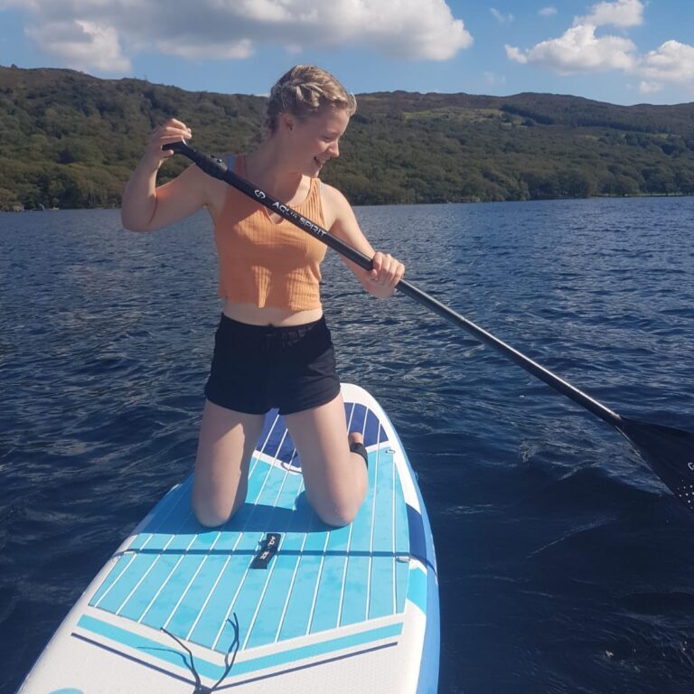 Yarrow paddle boarding in the lake district